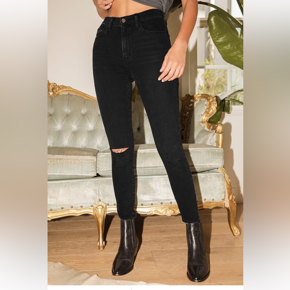 Lulus black washed skinny jeans
